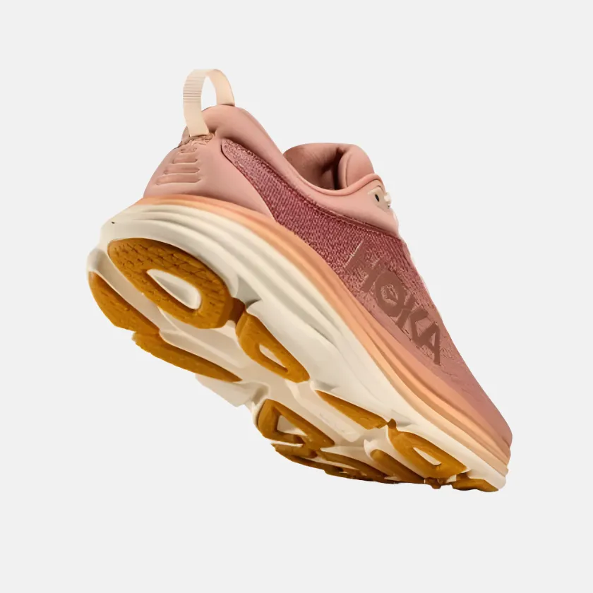 Hoka Bondi 8 Women's Running Shoes -Sandstone/Cream