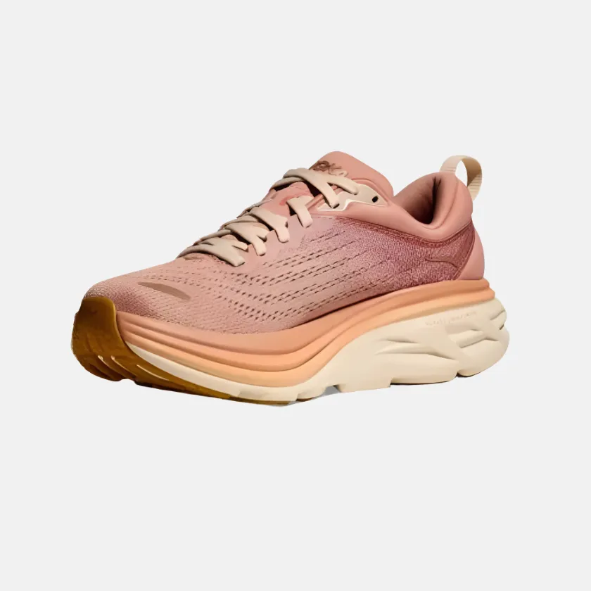 Hoka Bondi 8 Women's Running Shoes -Sandstone/Cream