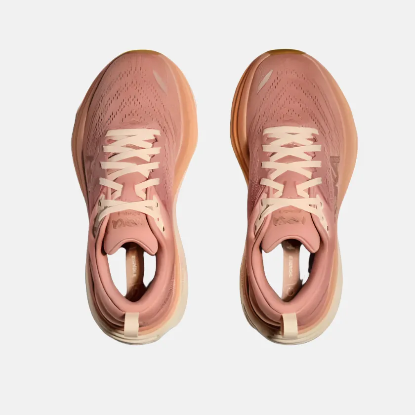 Hoka Bondi 8 Women's Running Shoes -Sandstone/Cream