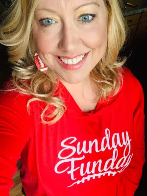 Hoodie with FREE earrings! { Sunday funday } Red or black • Lightweight • Front pocket • Kids and adults • Unisex