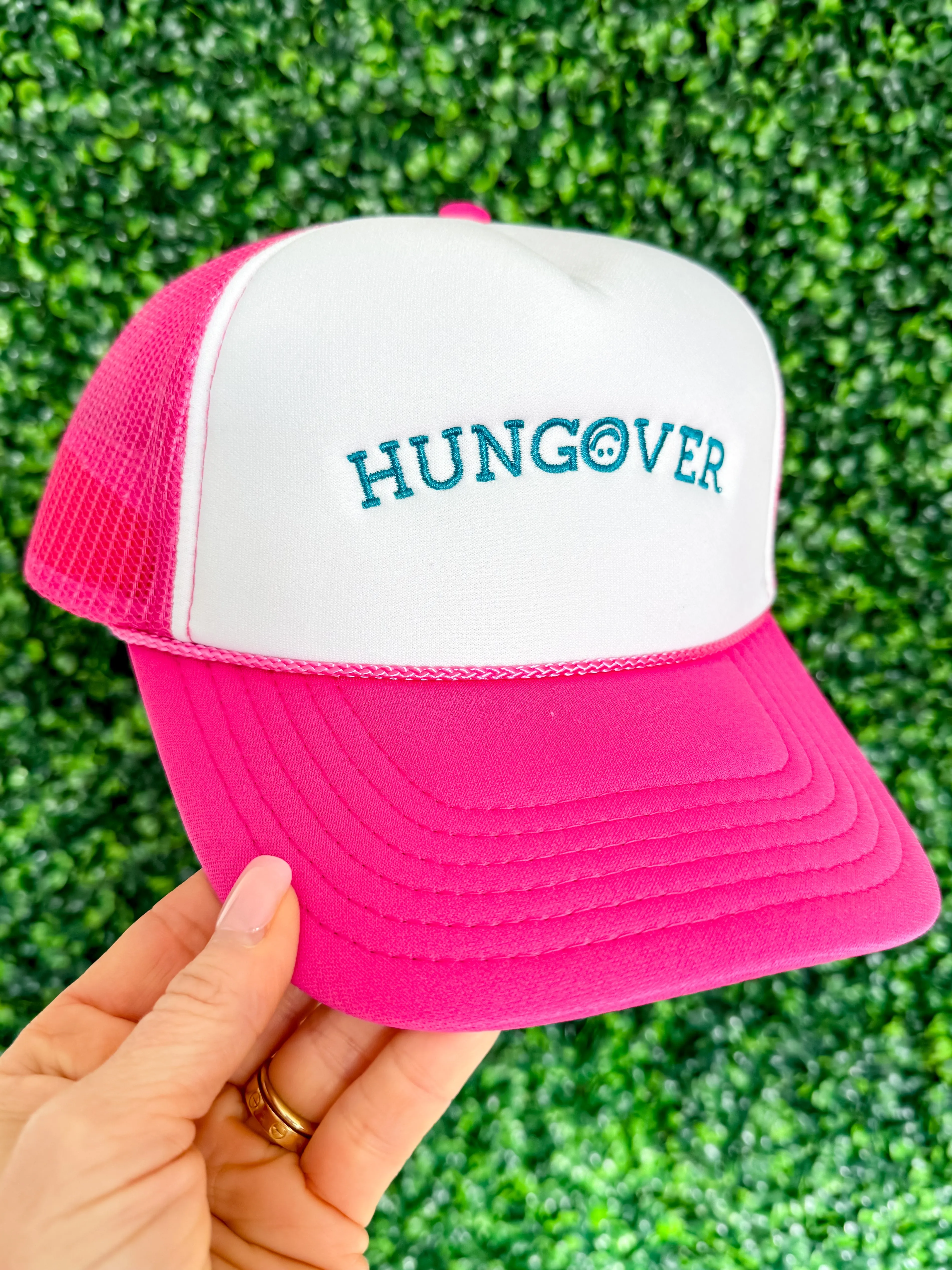 Hungover Hot Pink Trucker Hat