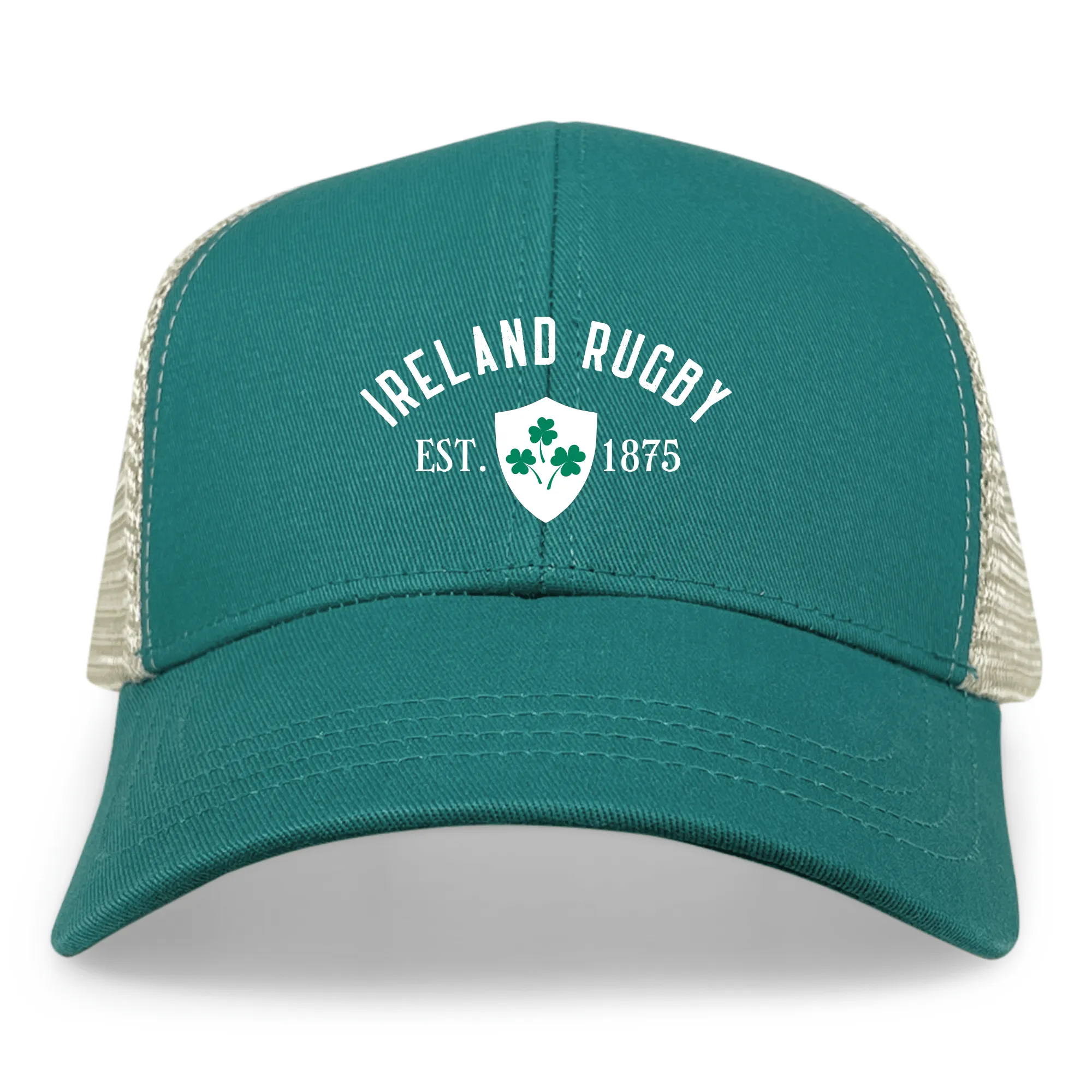Ireland Rugby 1875 White Text Eco Trucker Cap