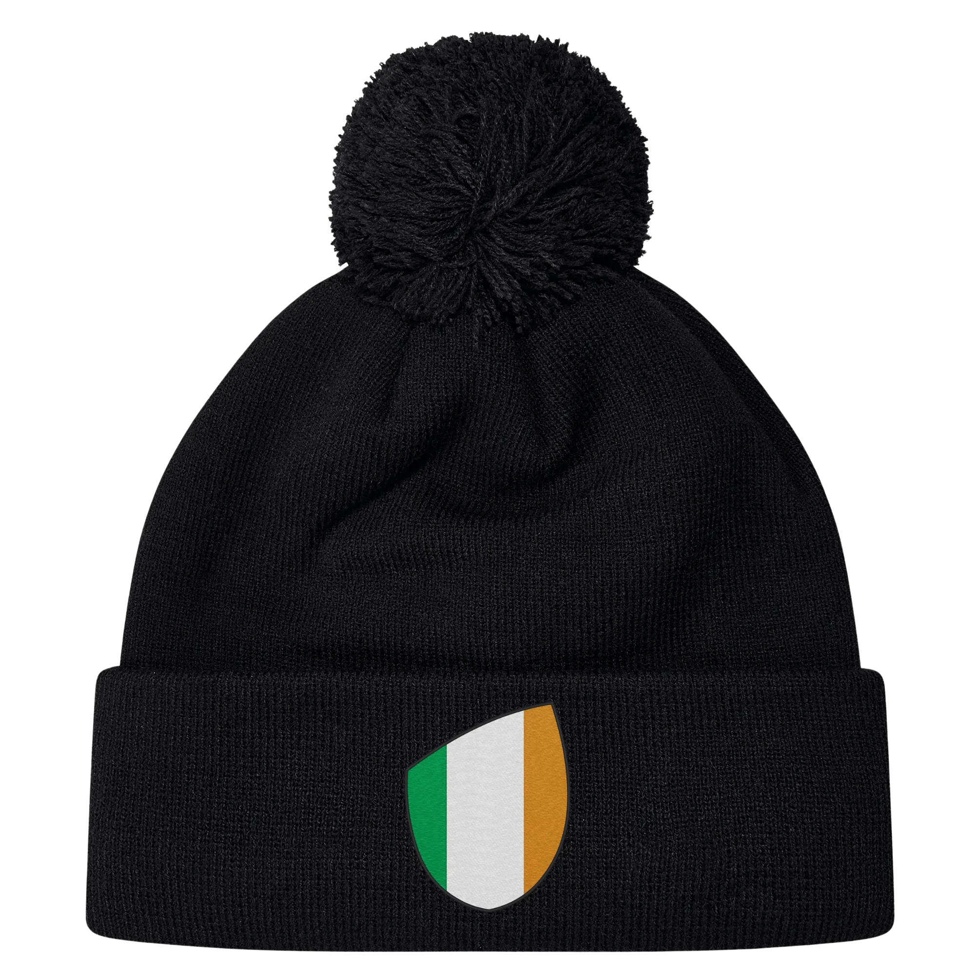 Ireland Shield Pom Pom Beanie