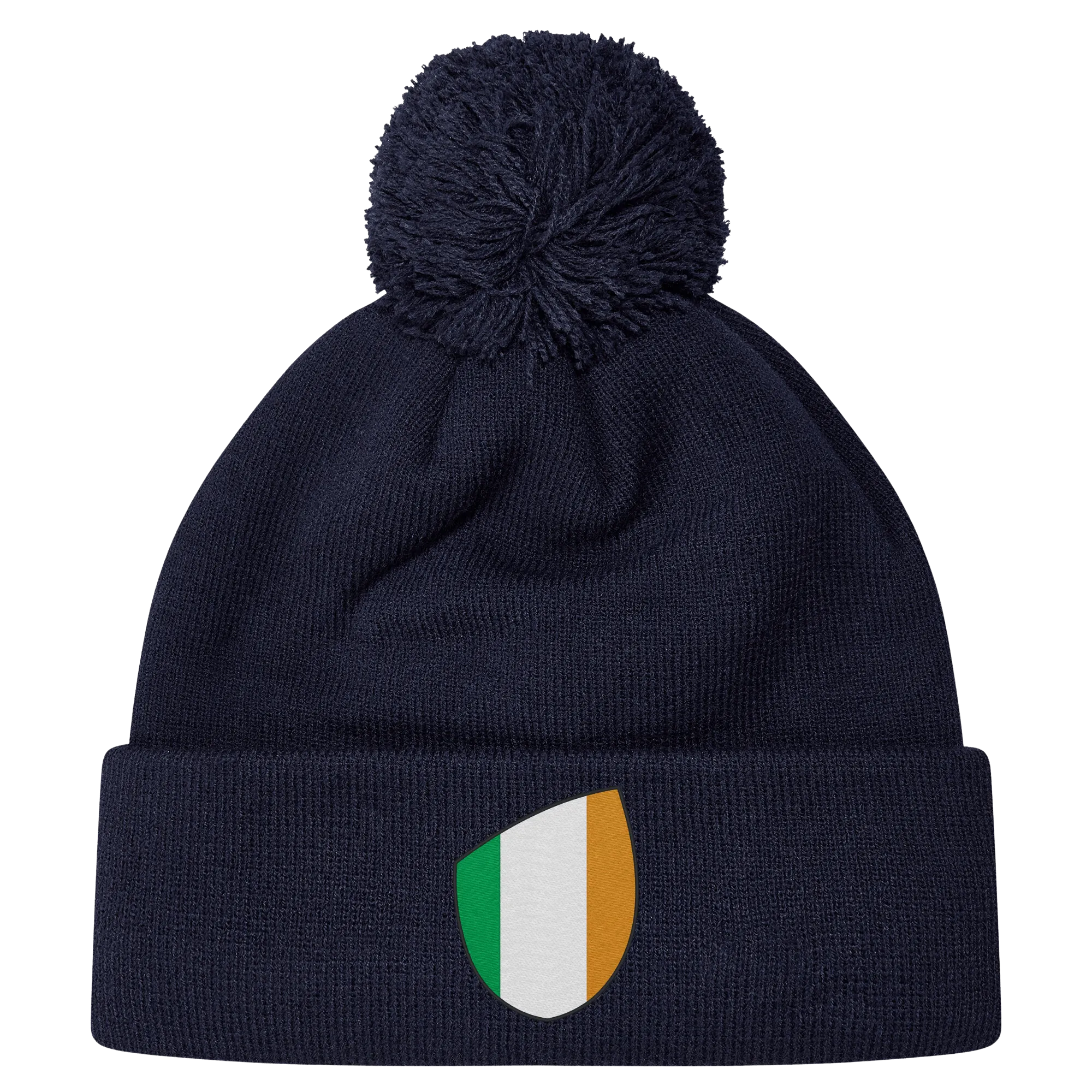 Ireland Shield Pom Pom Beanie