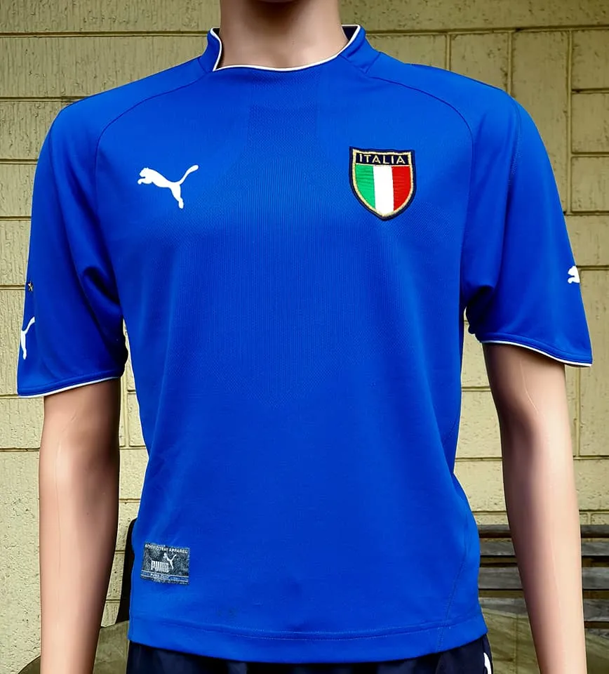 ITALY 2004 EURO QUALIFICATION CUP AUTHENTIC PUMA SHIRT MAGLIA CAMISETA KIDS or LADIES