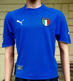 ITALY 2004 EURO QUALIFICATION CUP AUTHENTIC PUMA SHIRT MAGLIA CAMISETA KIDS or LADIES