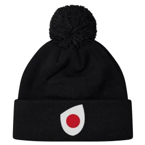 Japan Shield Pom Pom Beanie