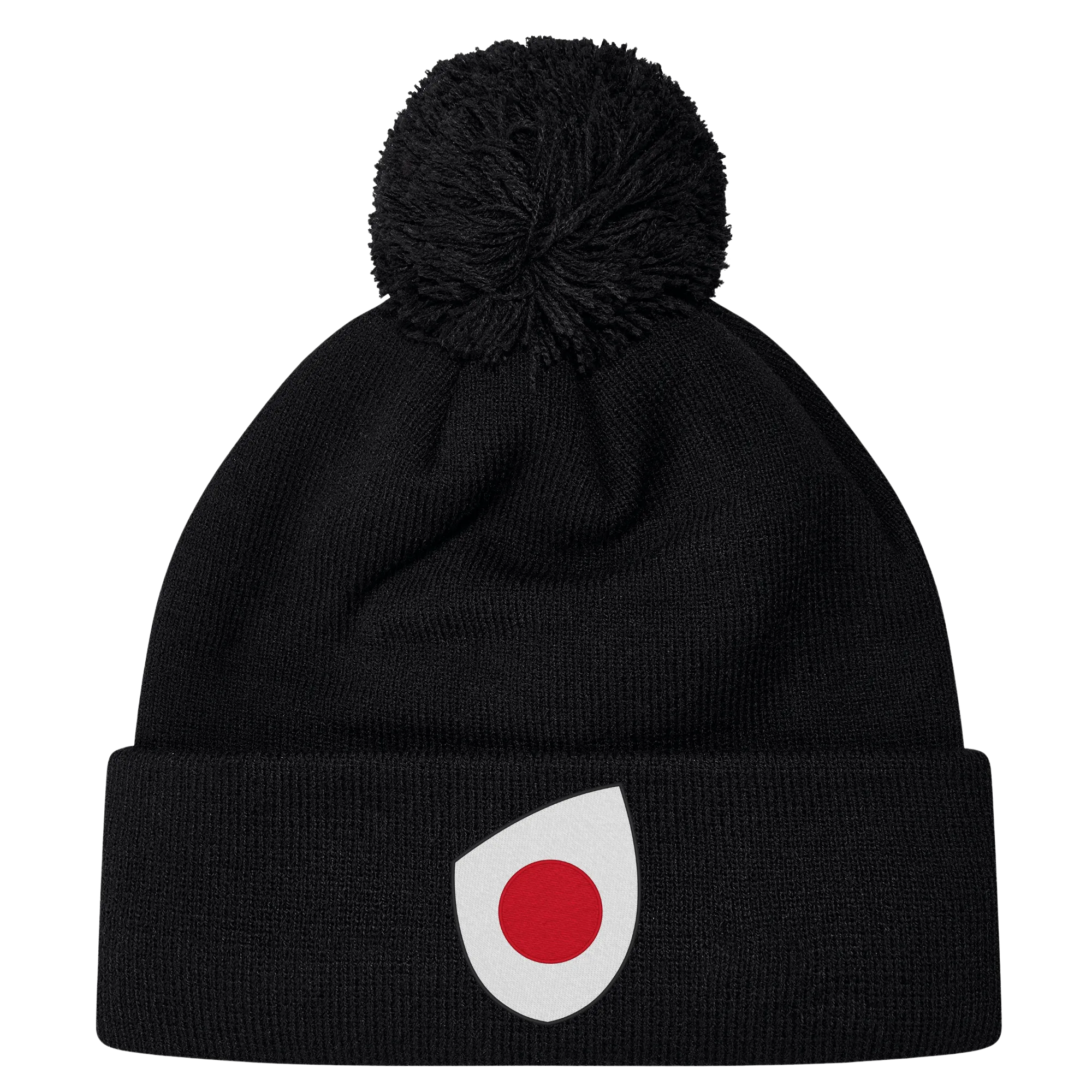 Japan Shield Pom Pom Beanie