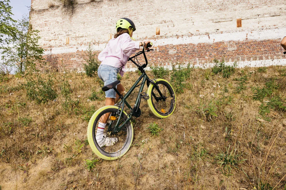 Kids' 20" 9-14 Years BMX Wipe 500 - Green
