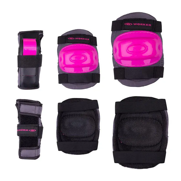 Kids Cycling Elbows and Knees Pads Set - Pink
