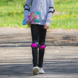 Kids Cycling Elbows and Knees Pads Set - Pink