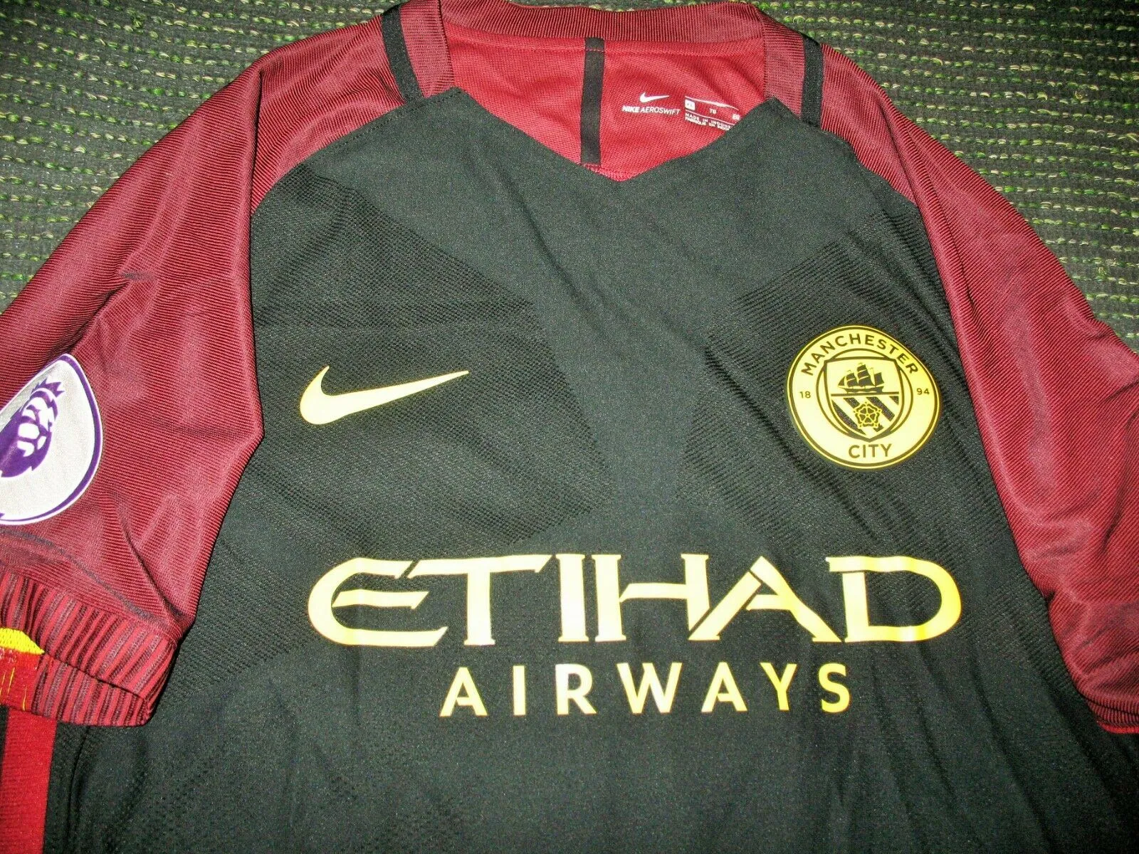 Kompany Manchester City MATCH WORN 2016 2017 Black Jersey Shirt Trikot XL