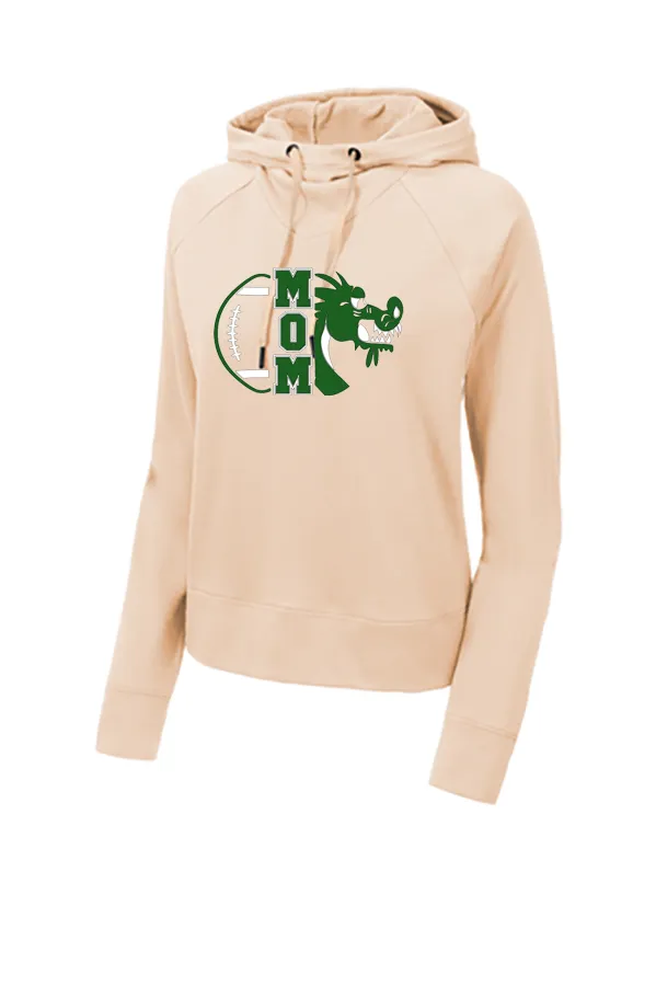 Ladies Lightweight French Terry Pullover Hoodie - Football Mom