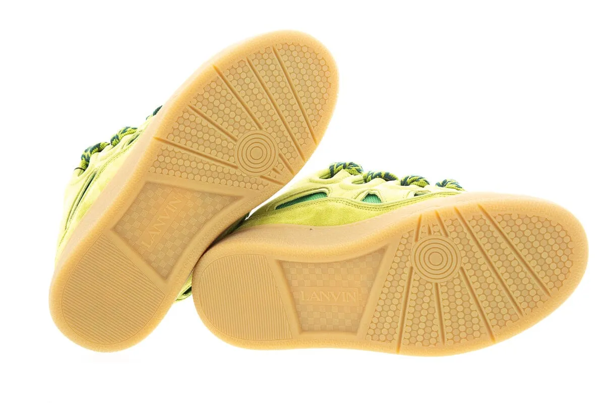 Lanvin Green "Curb" Leather Sneakers SZ 41