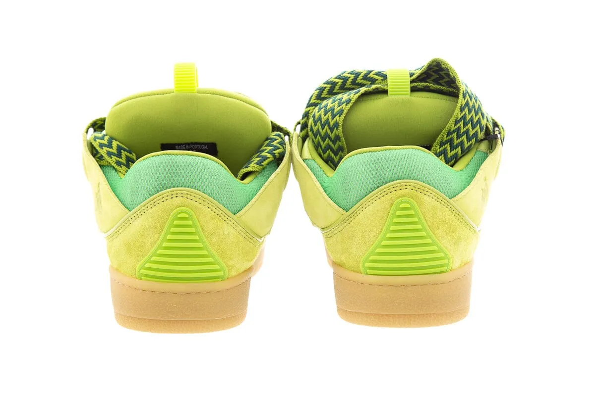 Lanvin Green "Curb" Leather Sneakers SZ 41