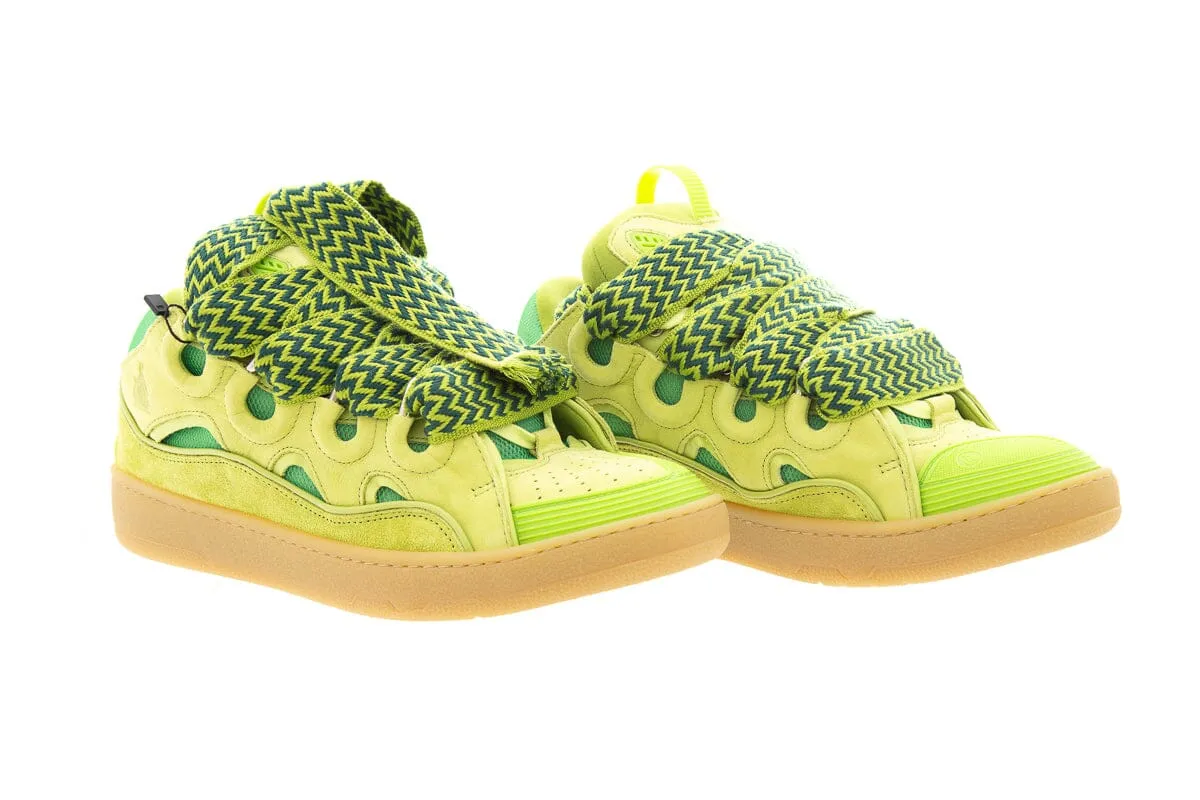 Lanvin Green "Curb" Leather Sneakers SZ 41