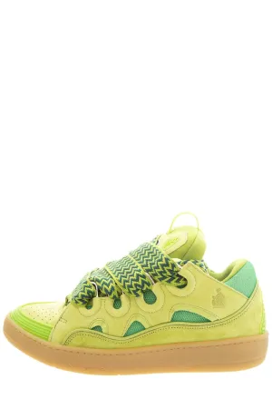 Lanvin Green "Curb" Leather Sneakers SZ 41