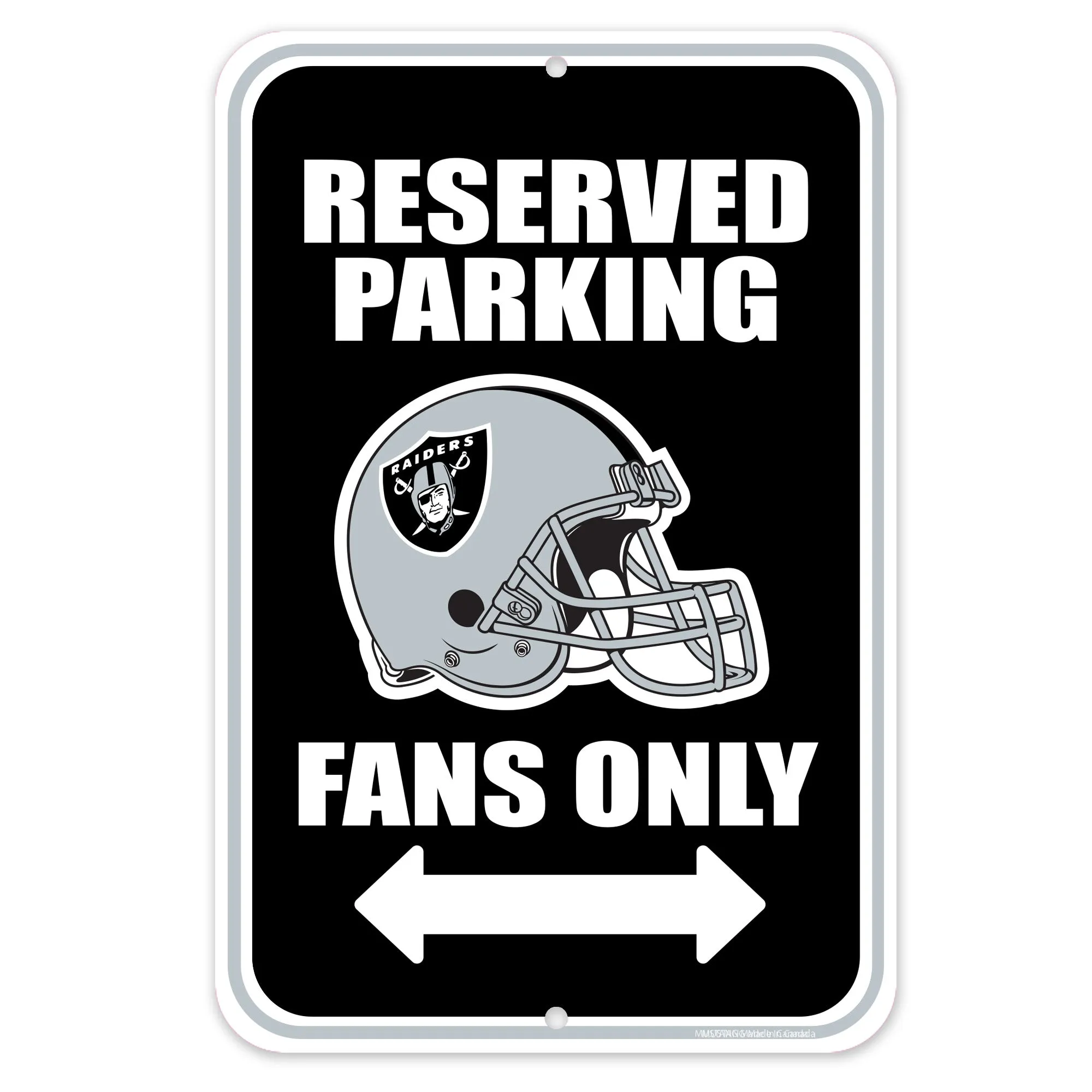 Las Vegas Raiders 10x15 Parking Sign