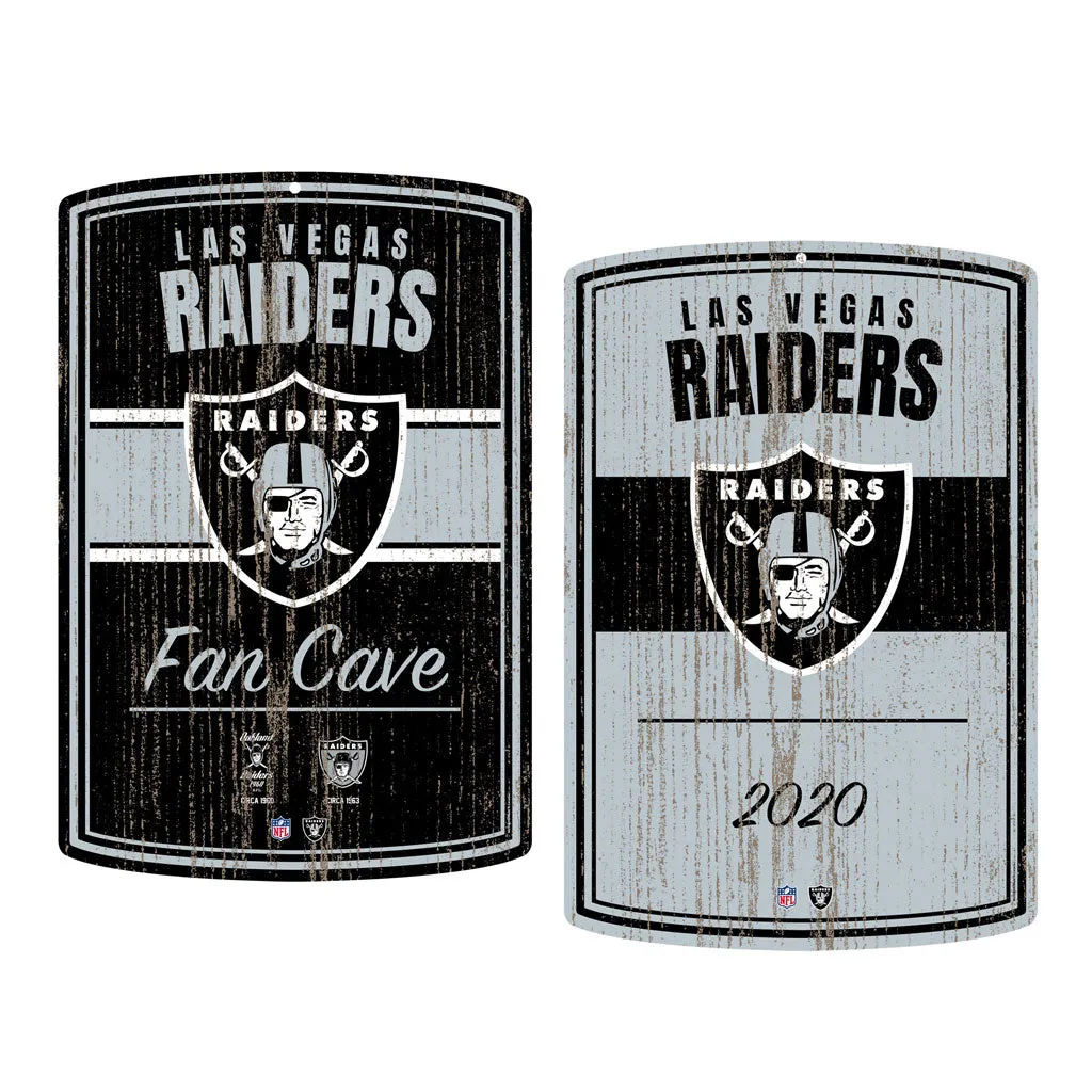 Las Vegas Raiders Wall Sign - 16" x 23" 2 pack Established Faux Wood
