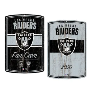 Las Vegas Raiders Wall Sign - 16" x 23" 2 pack Established Faux Wood