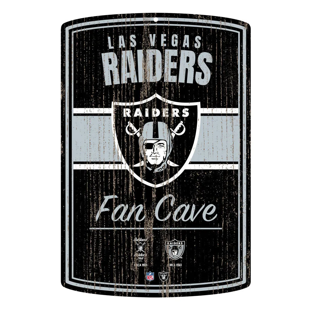 Las Vegas Raiders Wall Sign - 16" x 23" 2 pack Established Faux Wood