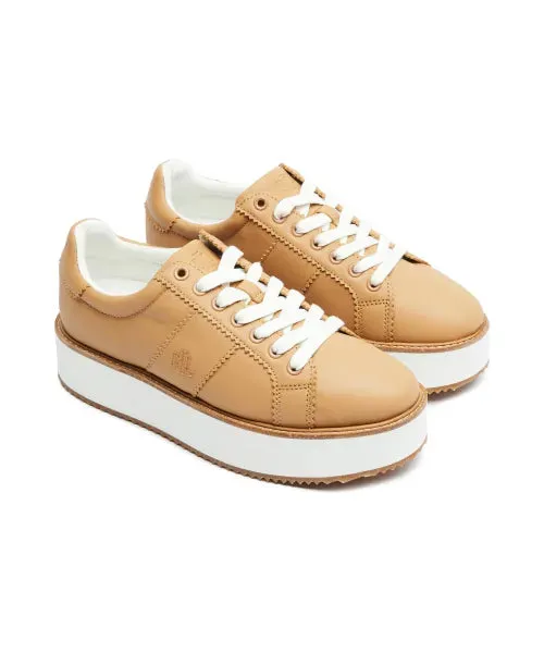 LAUREN RALPH -Leather sneakers AMELIA