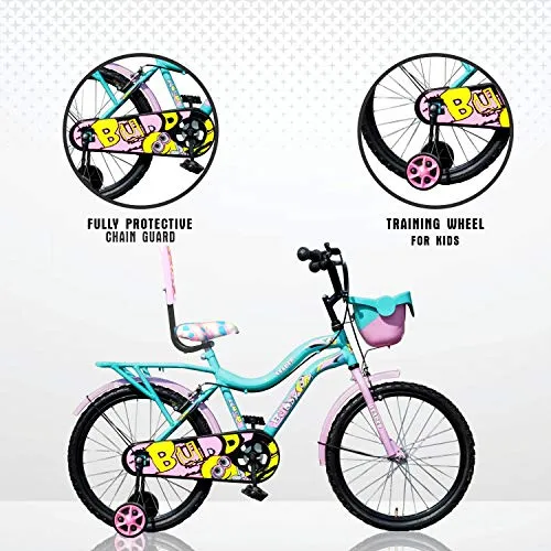 Leader Kids Buddy 20T Inches Carbon steel Frame Cycle For Unisex (5 to 9 Years, Sea Green/Light Blue)