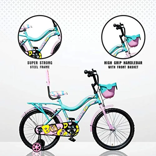 Leader Kids Buddy 20T Inches Carbon steel Frame Cycle For Unisex (5 to 9 Years, Sea Green/Light Blue)