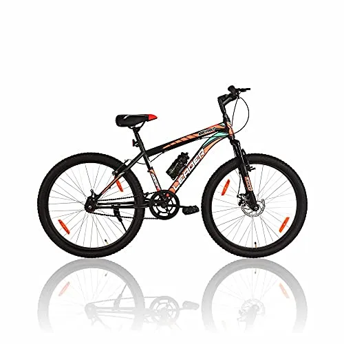 Leader Single Speed Beast MTB 26T Hybrid Mountain Bicycle with Front Suspension and Disc Brake and Without Gear for Men (Matt Black, 10   Years)
