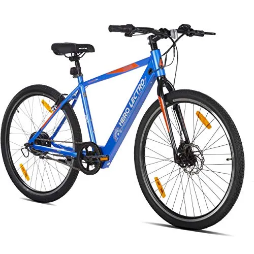 Lectro Kinza 27.5T SS Single Speed Electric Cycle - 18 Inches Frame For Unisex-Adult(Blue & Black)