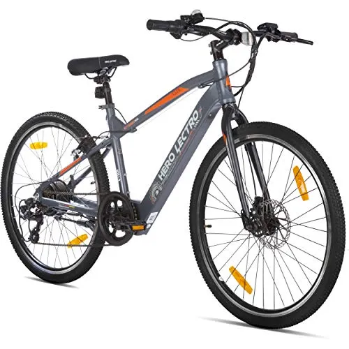 Lectro Unisex 7S Speed Clix 26T Electric Cycle (16", Dark Grey & Black, 26 x 1.90", 26" x 2.125")