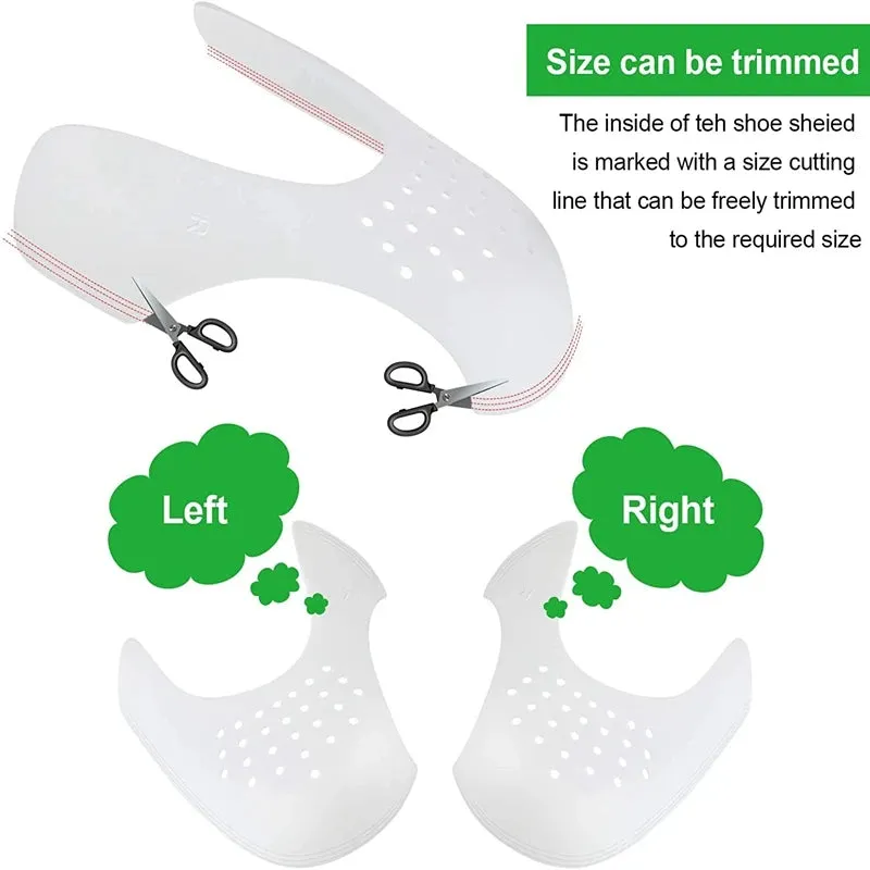 Lightweight Shoe Crease Protectors - Anti-Bending Toe Cap Support for Sneakers