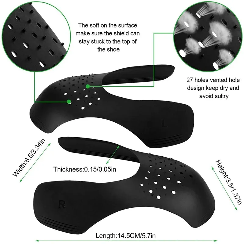 Lightweight Shoe Crease Protectors - Anti-Bending Toe Cap Support for Sneakers