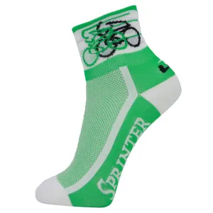LIN Tour de France CoolMax Cycling Socks Green Shirt
