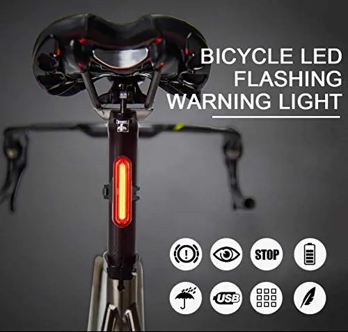 Lista 120 Lumens Rechargeable USB Rear Light Bicycle Cycling Taillight LED Waterproof MTB Road Bike Tail Lamp Rear Light for Bicycle
