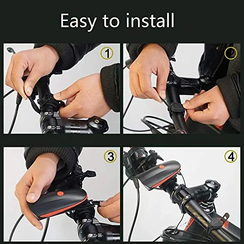 Lista Rechargeable Bike Horn And Light 140 DB with Super Bright 250 Lumen Light 3 Modes