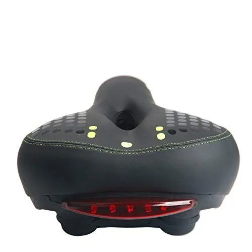 Lista Widen Soft Bicycle Saddle Seat with 5 LED Light Mountain Road Bike Cushion