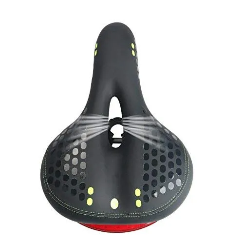 Lista Widen Soft Bicycle Saddle Seat with 5 LED Light Mountain Road Bike Cushion
