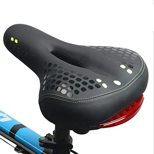 Lista Widen Soft Bicycle Saddle Seat with 5 LED Light Mountain Road Bike Cushion