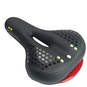 Lista Widen Soft Bicycle Saddle Seat with 5 LED Light Mountain Road Bike Cushion