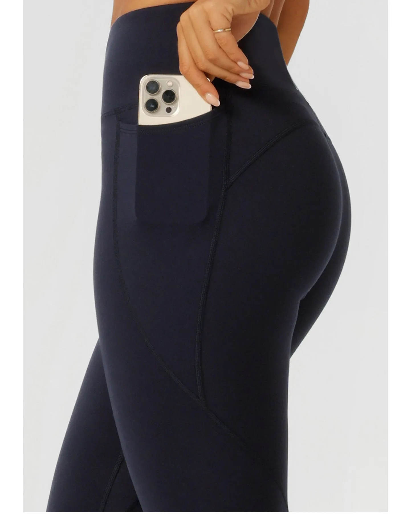 Lorna Jane Amy No Ride Phone Pocket 7/8 Leggings - Midnight Blue