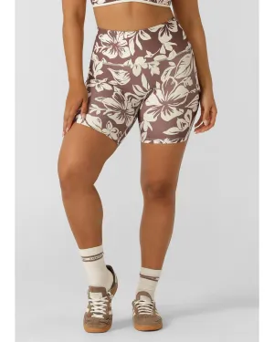 Lorna Jane Hi-Fold No Ride Bike Shorts - Hibiscus