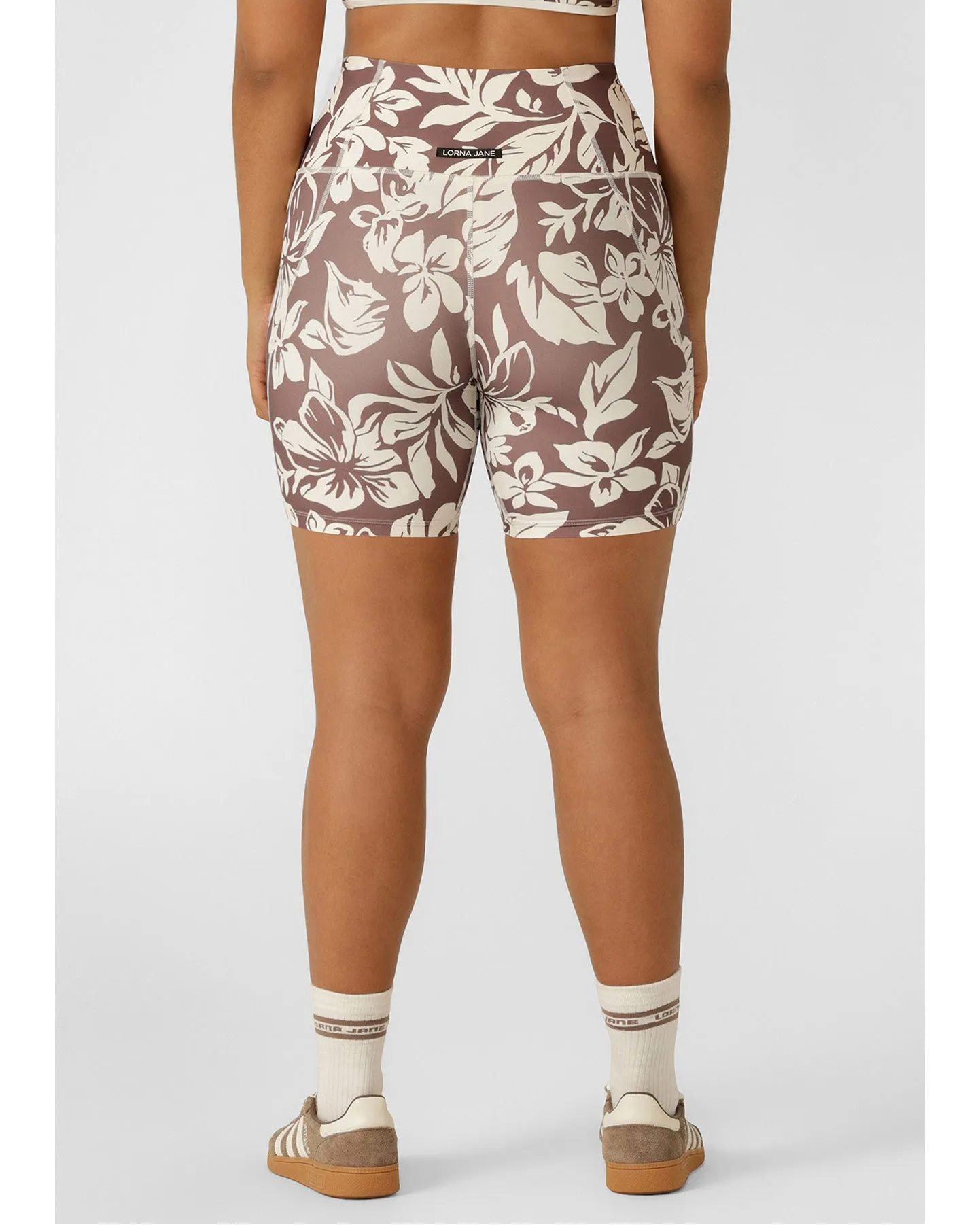 Lorna Jane Hi-Fold No Ride Bike Shorts - Hibiscus