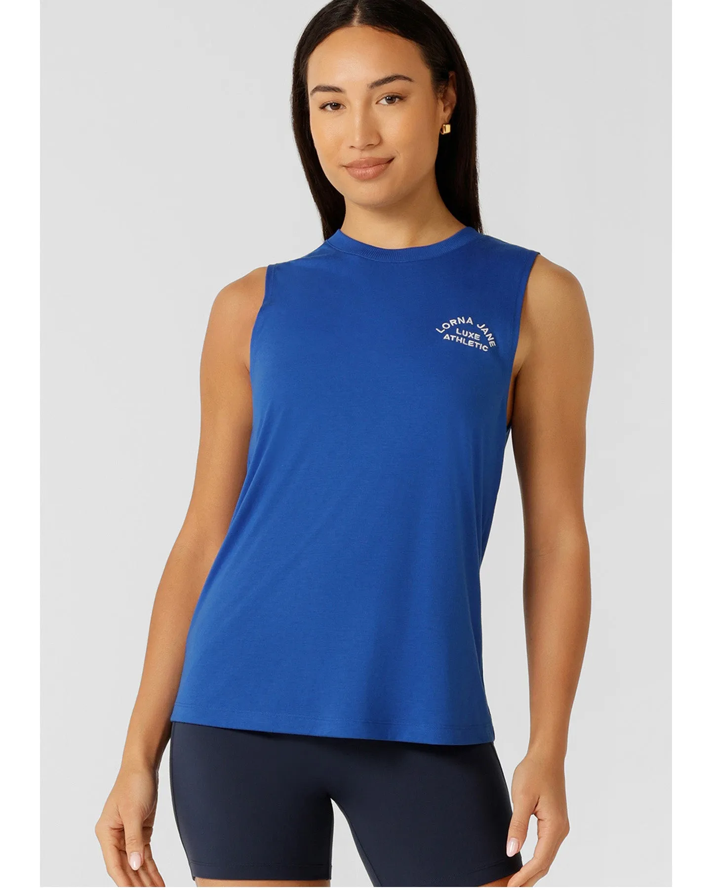 Lorna Jane Lotus Muscle Tank - Cobalt Blue*