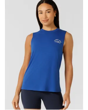 Lorna Jane Lotus Muscle Tank - Cobalt Blue*