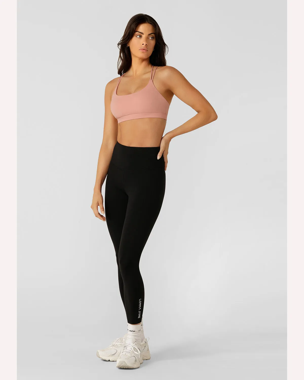 Lorna Jane Lotus No Chafe Ankle Biter Leggings - Black