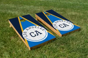 Los Angeles Blue & Yellow Wood Grain