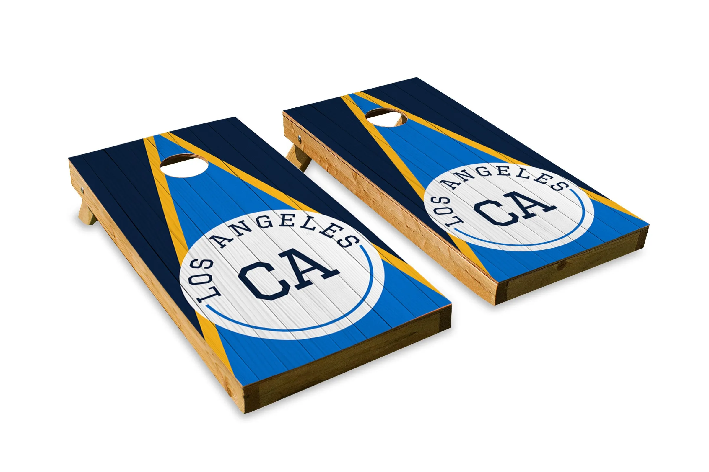 Los Angeles Blue & Yellow Wood Grain