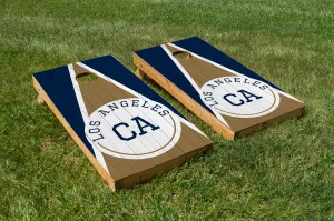 Los Angeles Gold & Blue Wood Grain