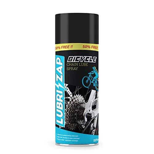 Lubrizap Bicycle Chain Premium lube Spray Enhanced Bicycle Performance wear Resistant Accessory Improve Chain Life and Performance 225 ml Pack of 1